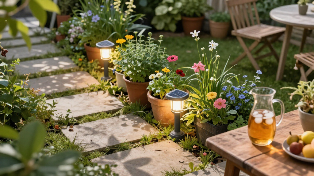 solar-powered garden lights