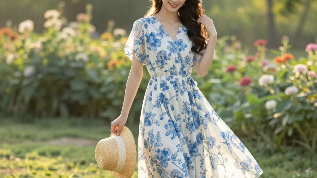 best blue and white summer dresses