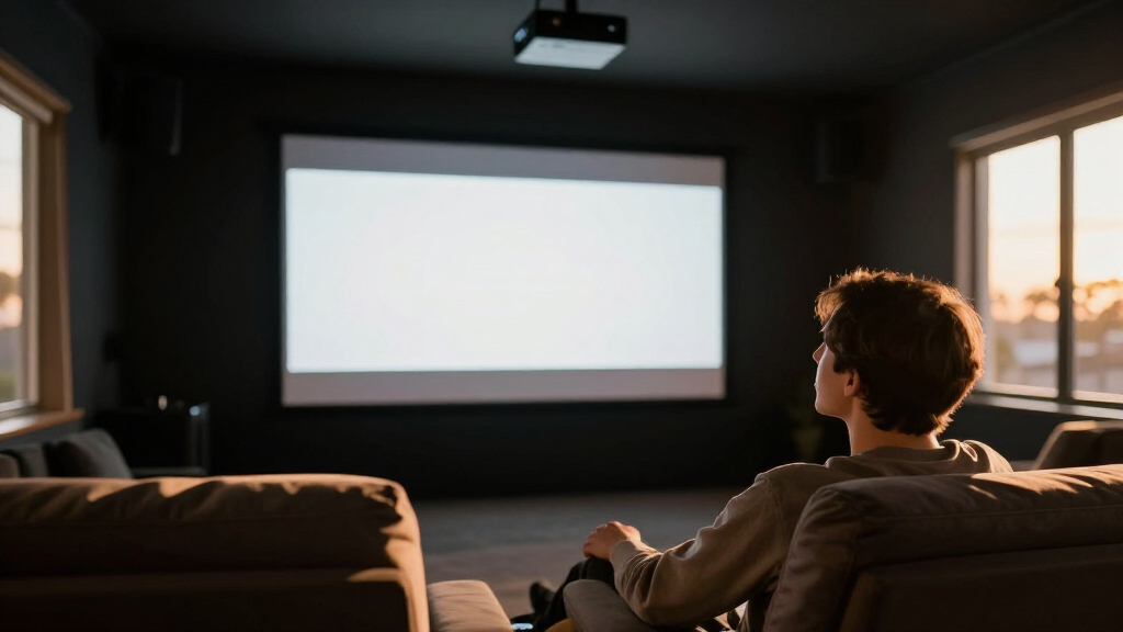 best fixed frame projector screen for dark room