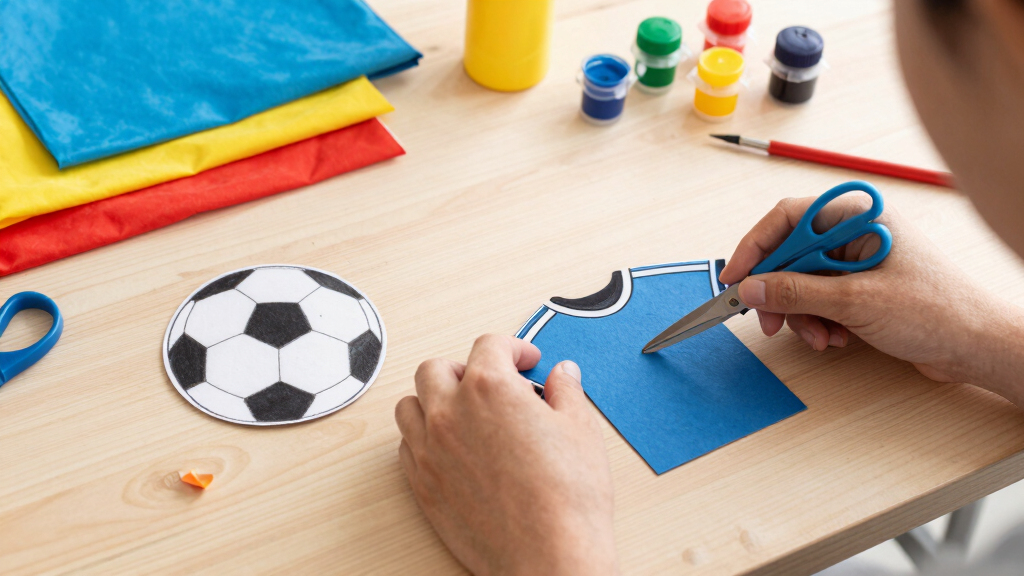 soccer-themed arts and crafts supplies