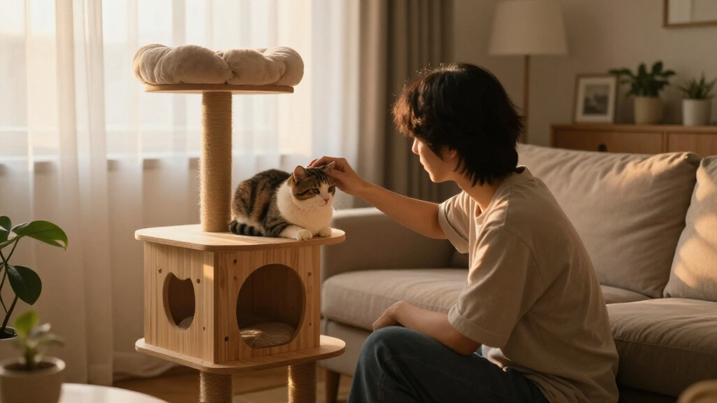 best cat tree for a calm apartment after divorce