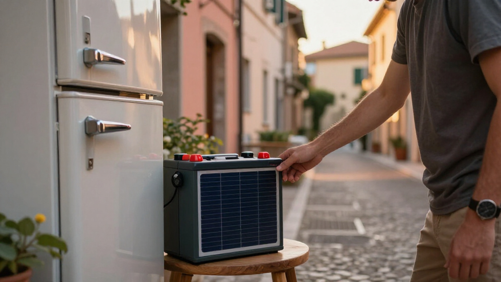 solar powered battery bank for refrigerator