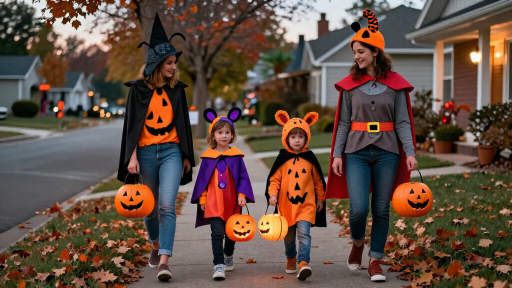 Halloween costumes for family of four