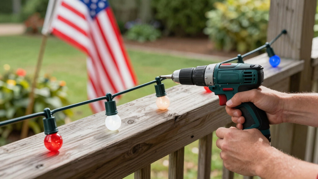 patriotic outdoor string lights
