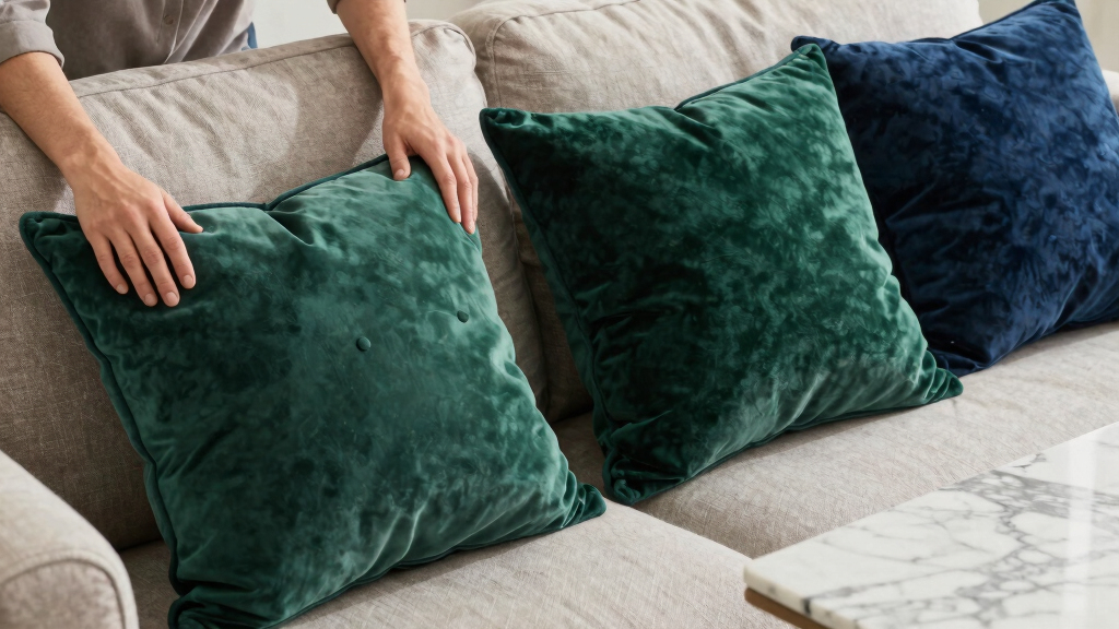 luxury velvet accent pillows