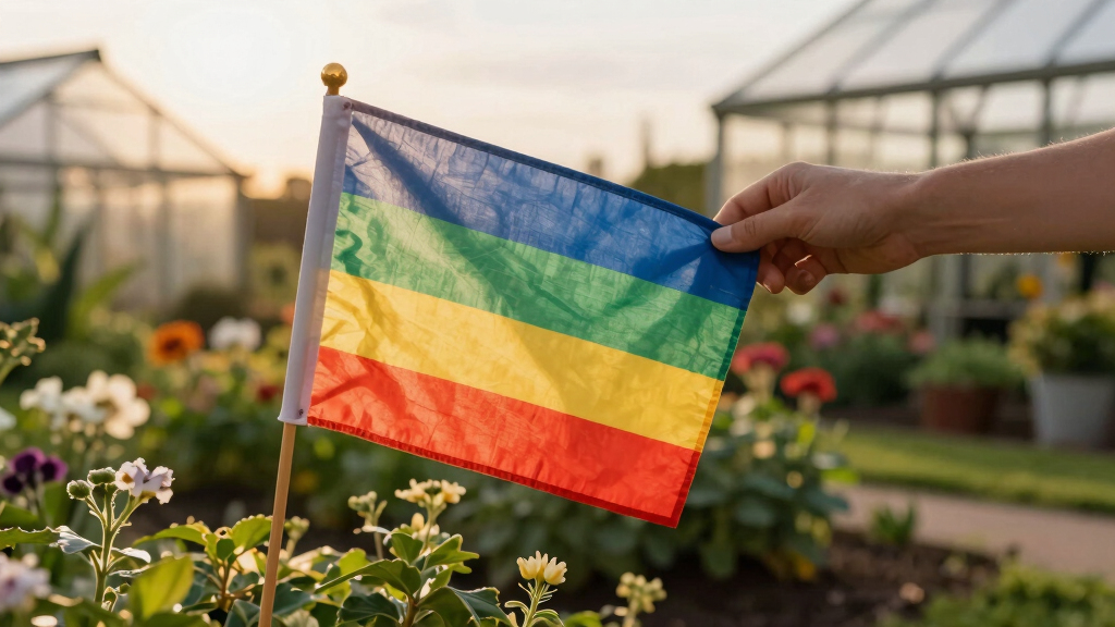 patriotic garden flag stakes