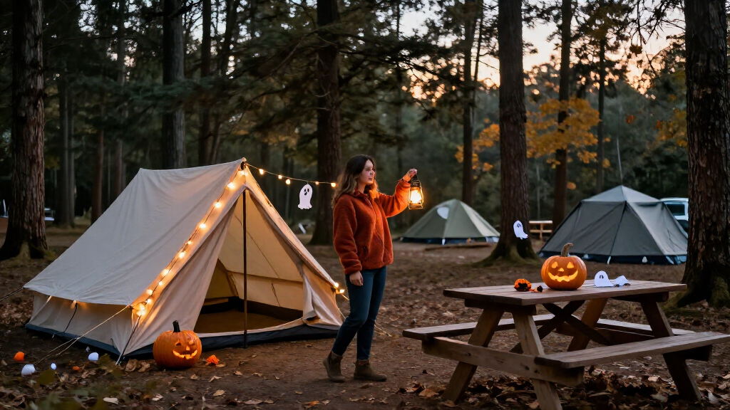 Halloween campsite decorations
