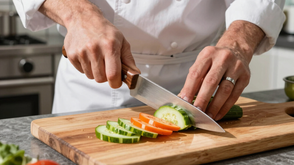 chef knife with wa handle