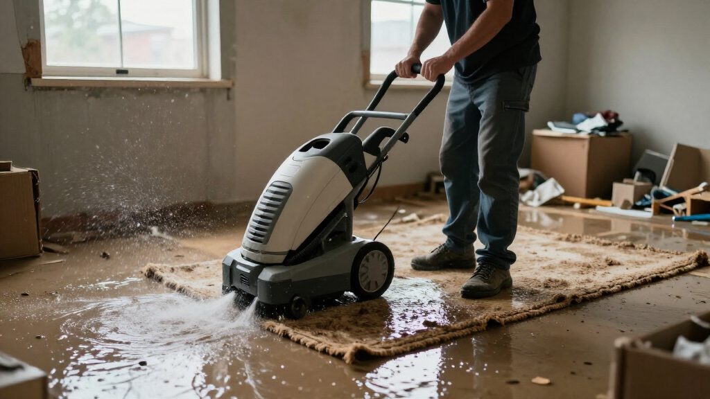 commercial carpet extractor for flood cleanup