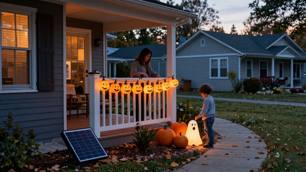 solar powered Halloween decorations