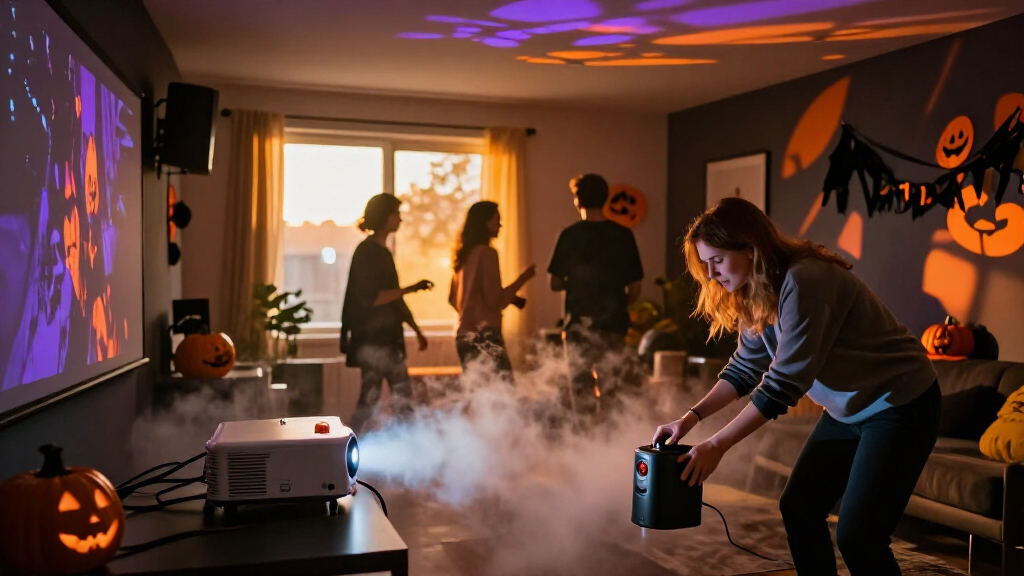projector fog machines for Halloween parties