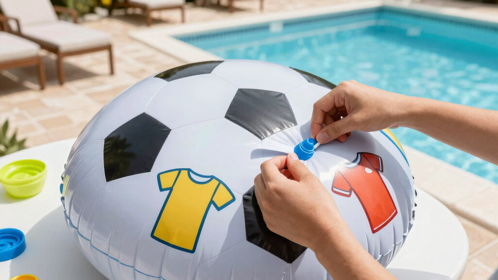 soccer-themed pool floats