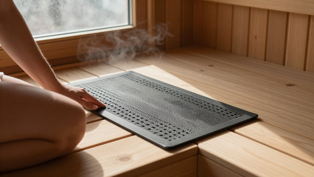 corner sauna floor mat