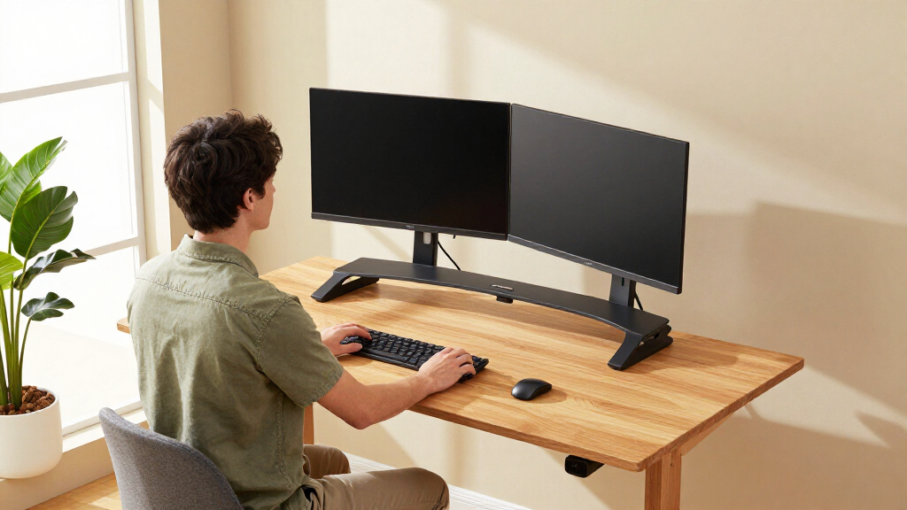 best standing desk for dual monitor setup