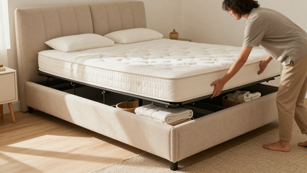 upholstered storage beds