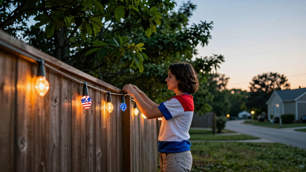 patriotic outdoor string lights