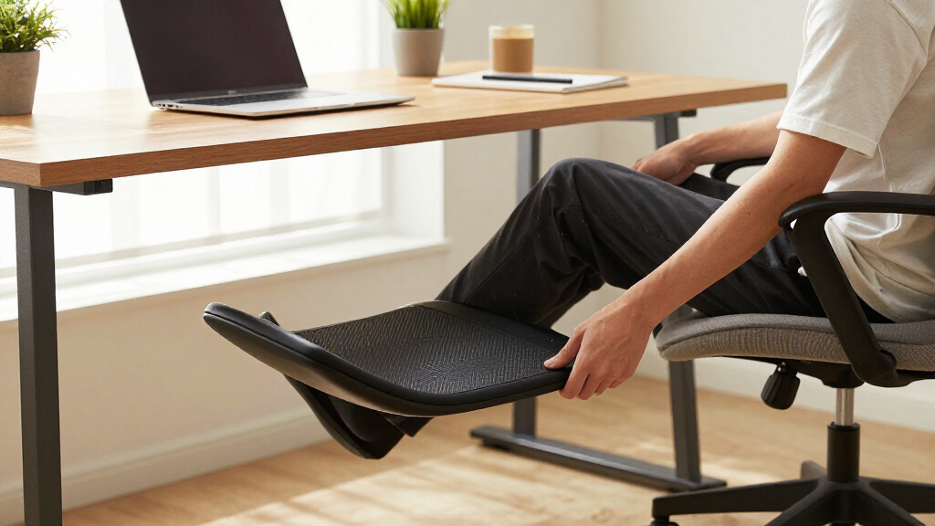 ergonomic footrests under desk