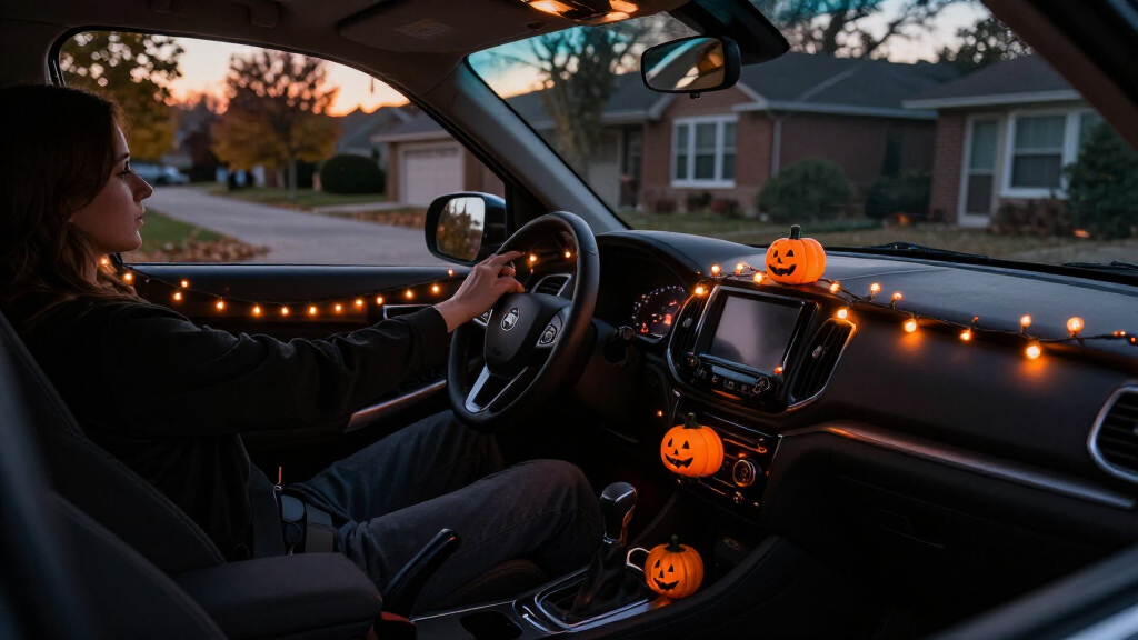 Halloween car interior lights