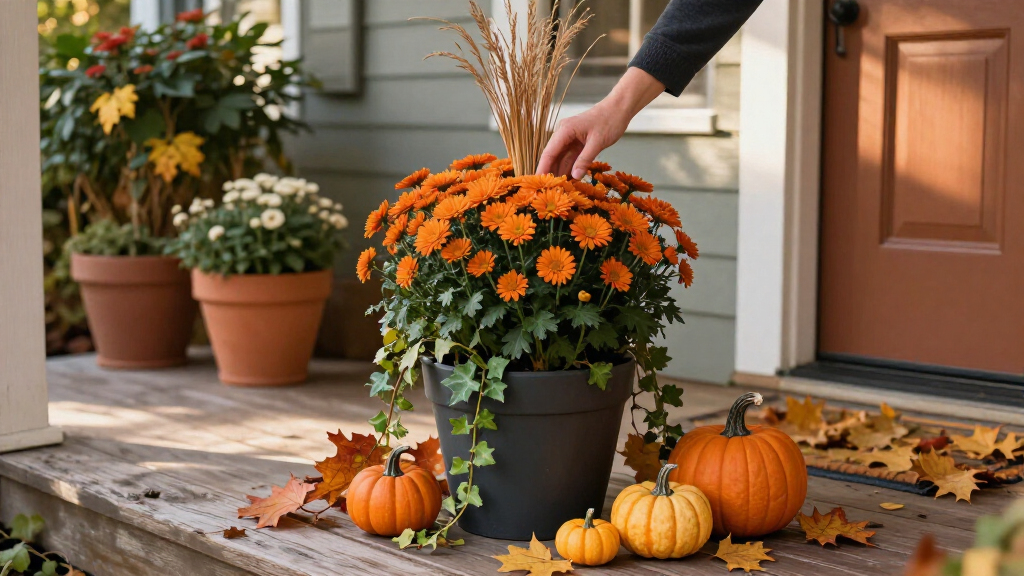 Halloween outdoor planters