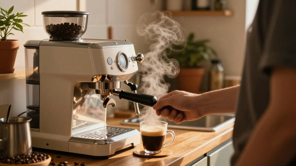 espresso machine with grinder