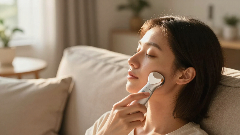 home microcurrent facial toning device kit