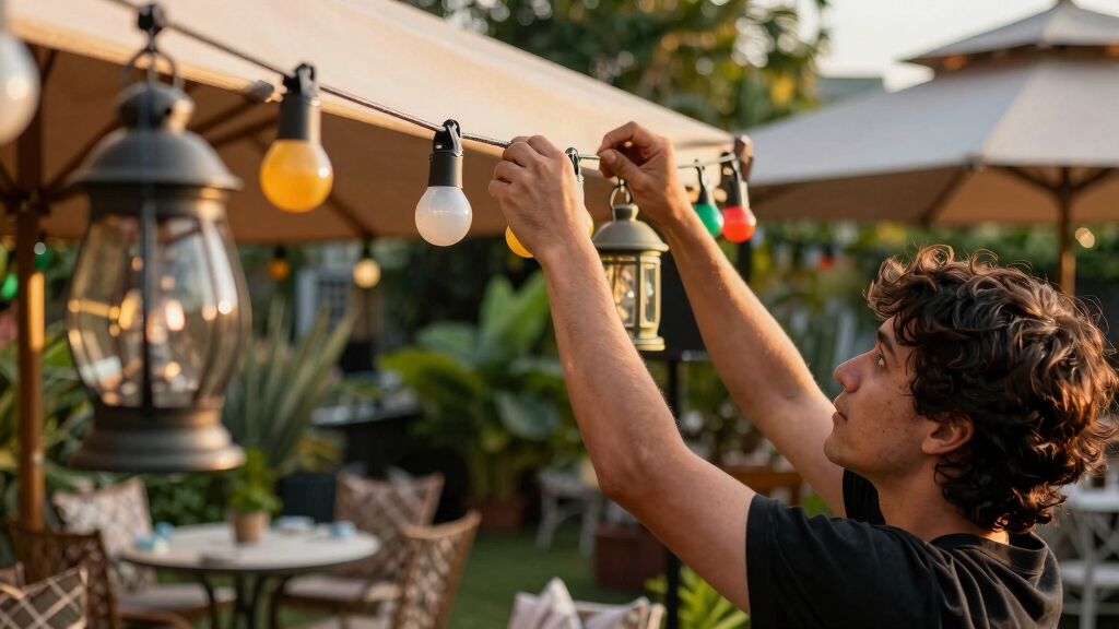 patriotic outdoor string lights