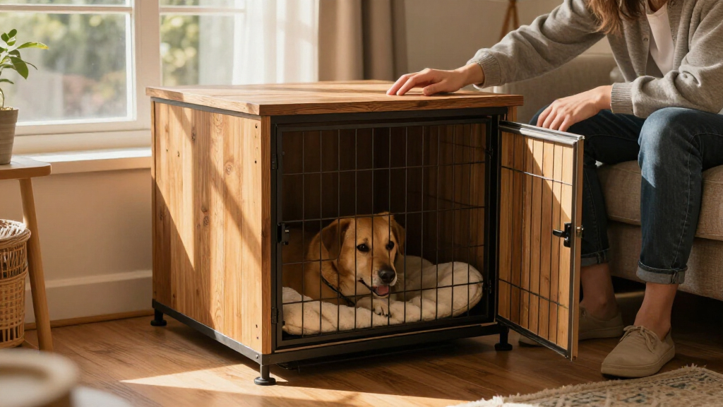 furniture style dog crate
