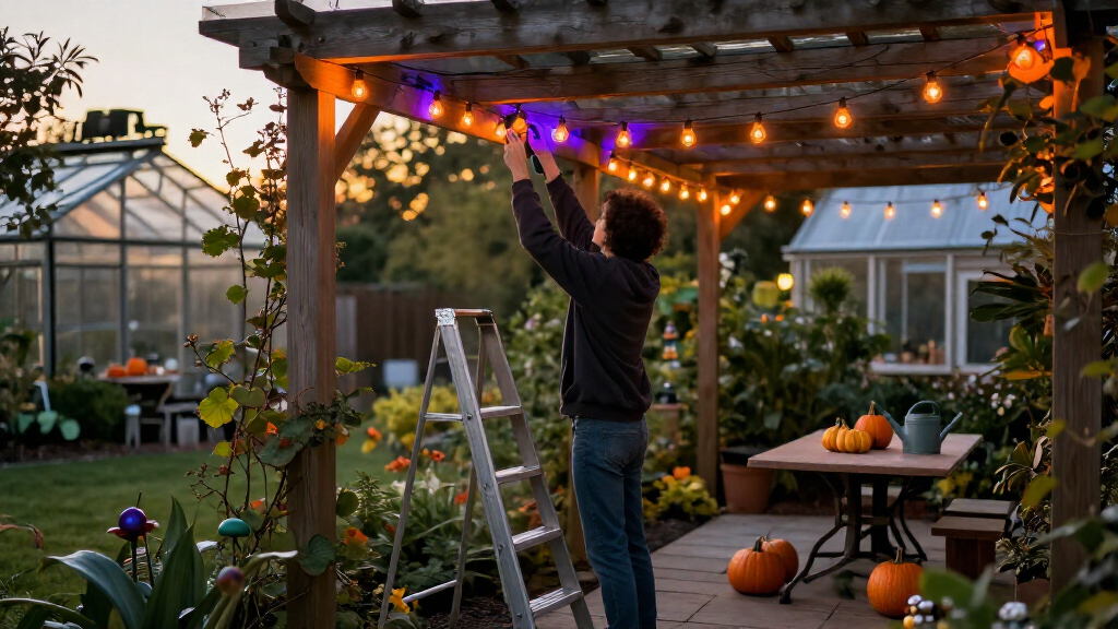 heat-resistant outdoor halloween string lights