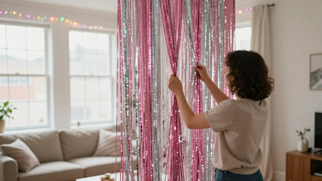 best glitter party backdrop curtains