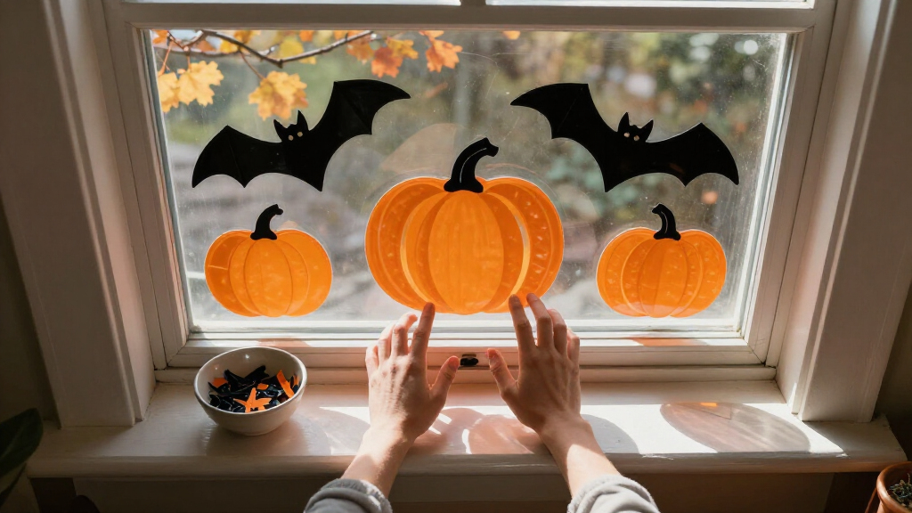 Halloween window clings