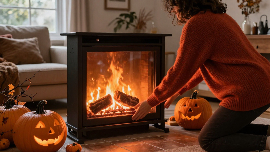 Halloween fireplace screens