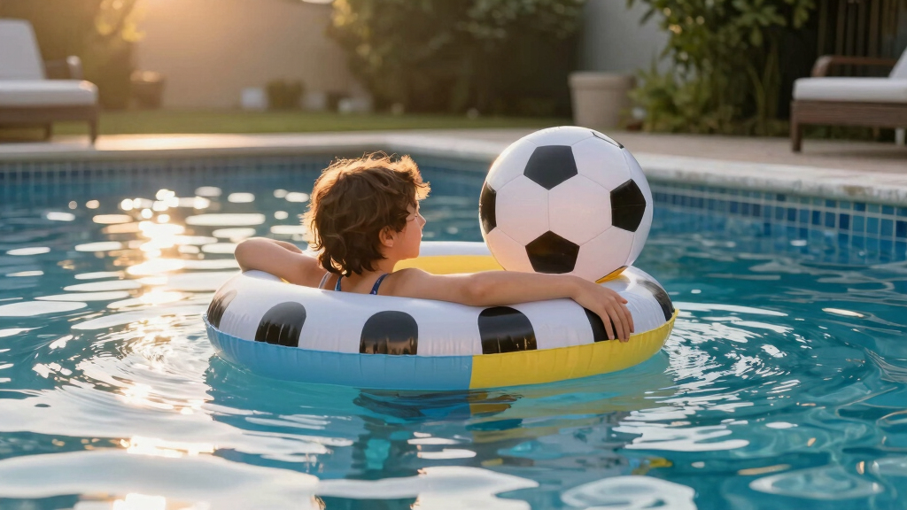 inflatable soccer pool toys
