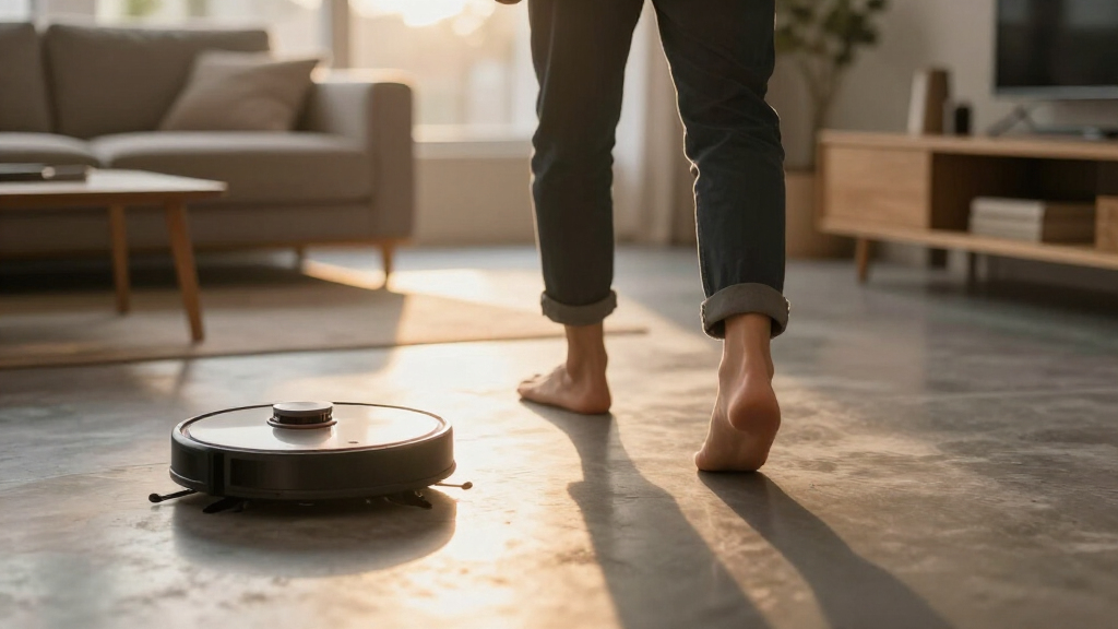 robot vacuum for polished concrete floors
