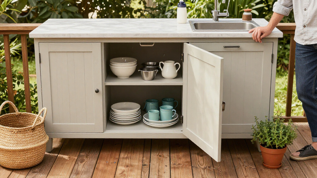 outdoor kitchen storage cabinets