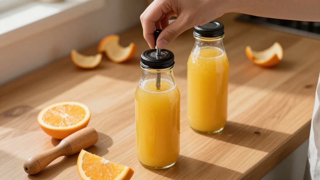glass juice bottles with lids