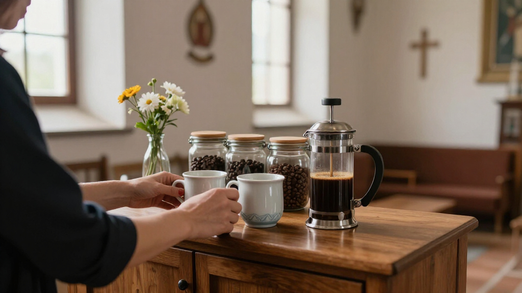 coffee station cabinet for church office