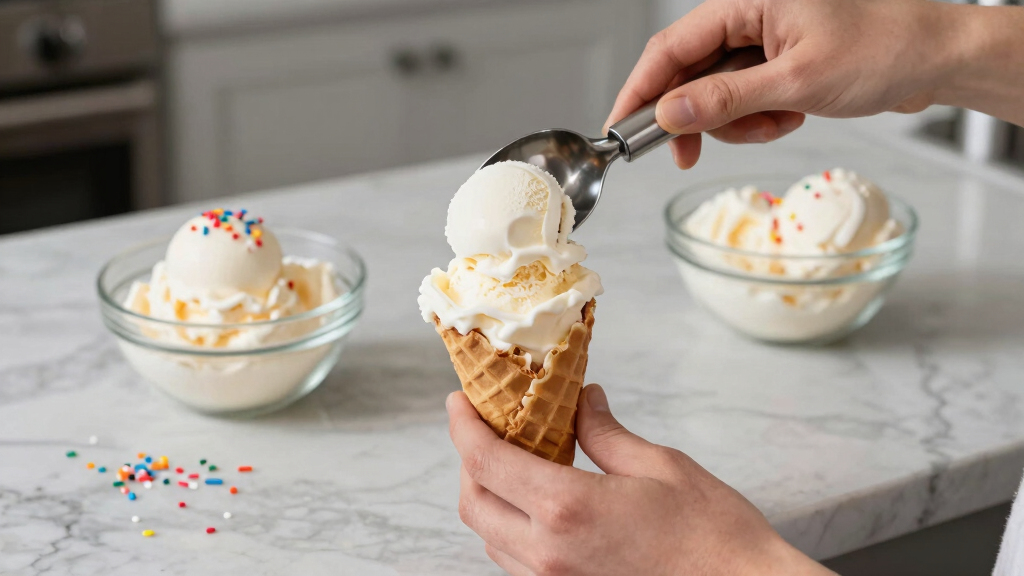 ice cream scoops and tools