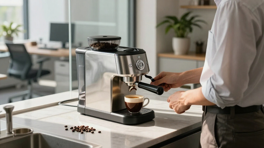 Bean to cup espresso machine for office