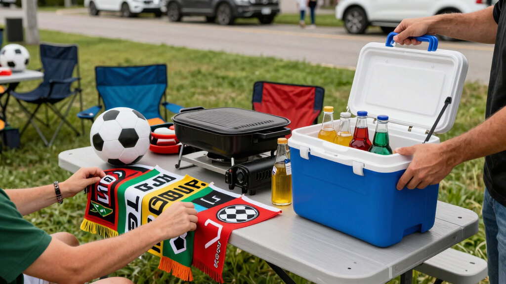 soccer fan tailgating gear