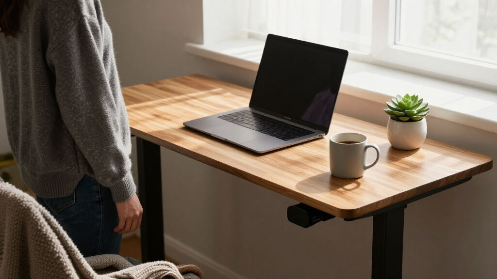 l shaped standing desk electric