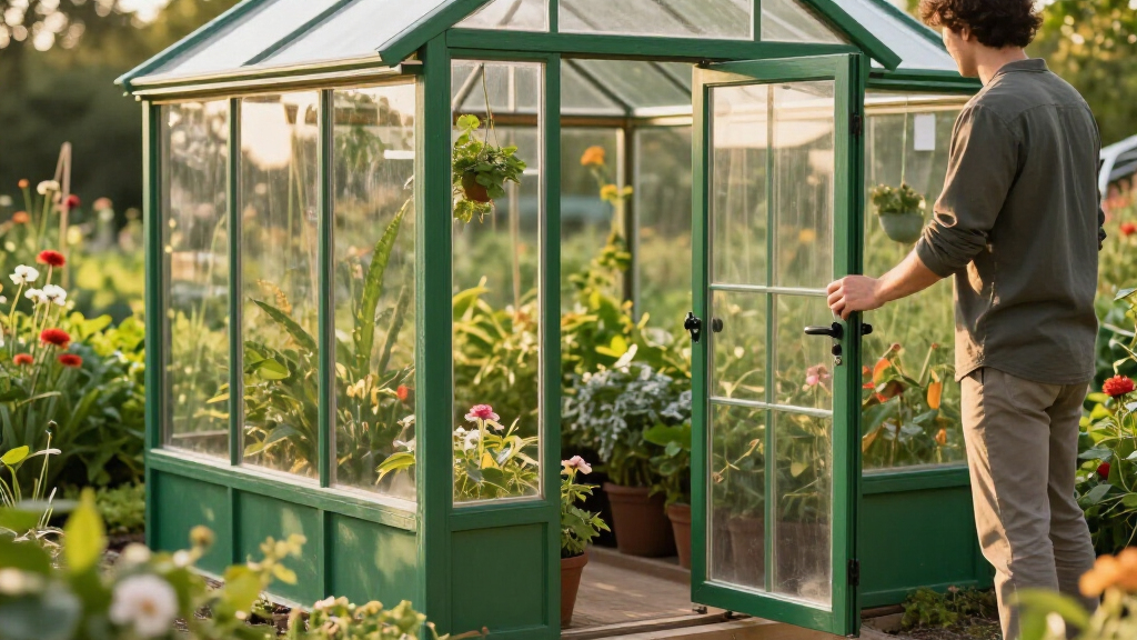 best greenhouse kits with swing doors