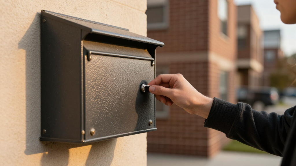 locking wall mounted mailbox for apartment privacy