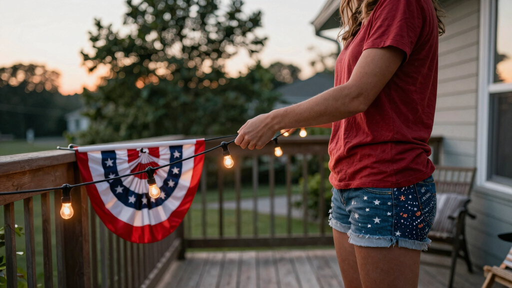 patriotic outdoor string lights