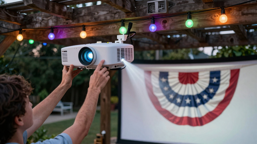 4th of July outdoor projector