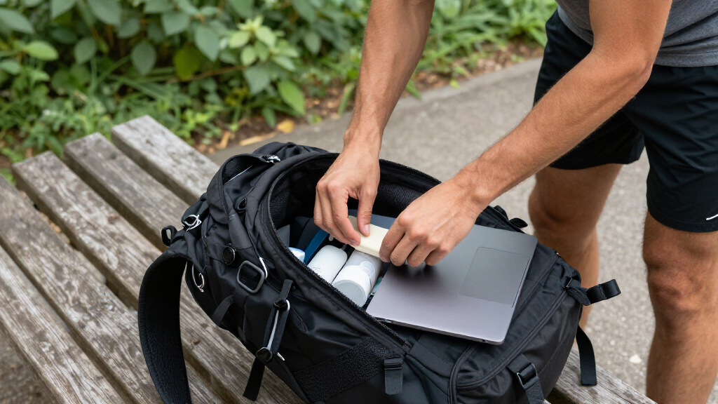 backpack with built-in laptop compartment