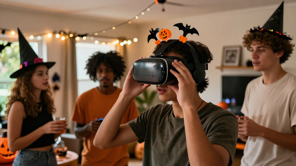 VR headset Halloween party accessories