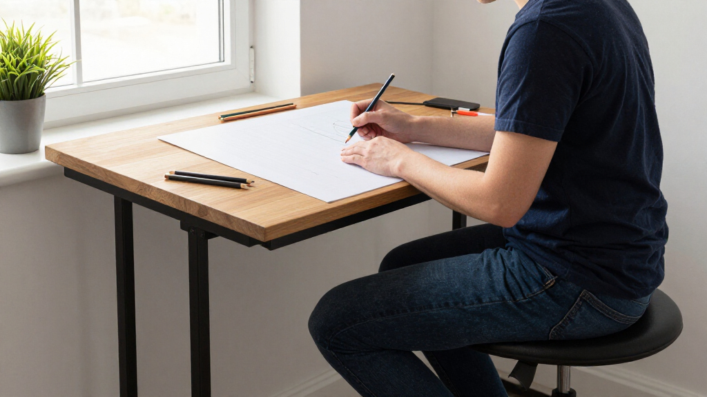 swivel desk stool for drawing working