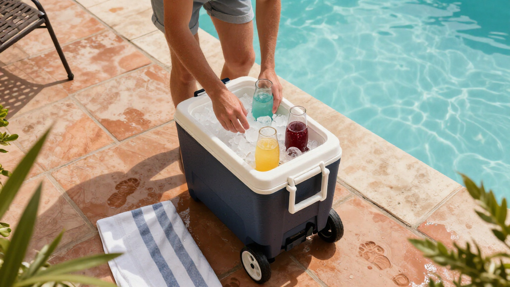 best poolside cooler cart