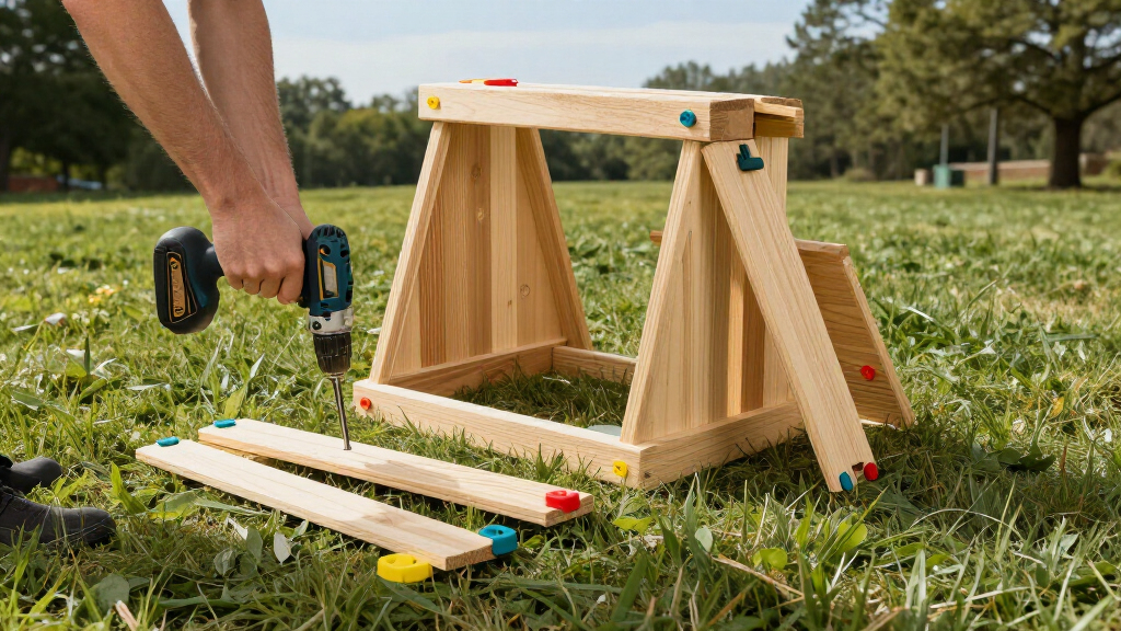 playset backyard wooden