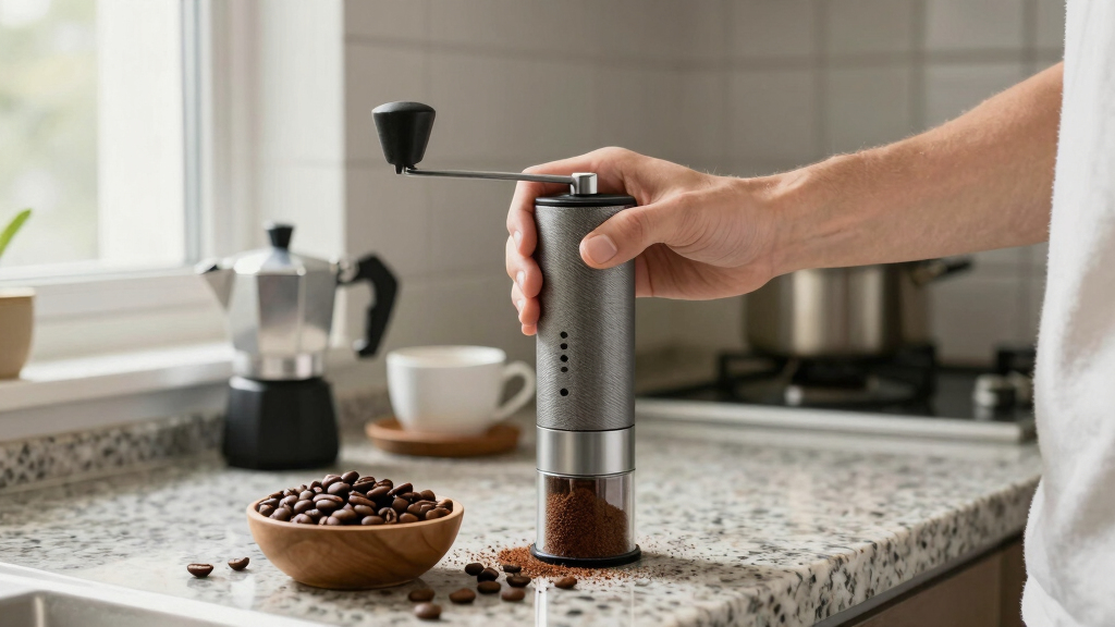 best hand grinder for espresso with foldable handle